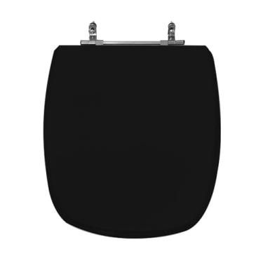 Imagem de Assento Sanitário Poliéster Para Louça Angra/Avant/City/Like (Logasa/Incepa/Celite) Aço Sedile Preto
