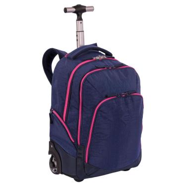 Imagem de Mochila Carrinho Sestini Rolling Crinkle Azul Claro Grande