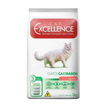 Imagem de Ração para Gatos Castrados Cat Excellence com Salmão - Nutrição Ideal 