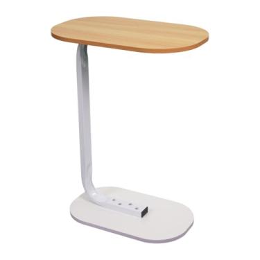Imagem de Mesa Lateral Multiuso– Ideal para Sofá e Cama – Apoio para Notebook, Lanches e Celular – Econômica de Espaço
