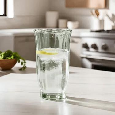 Imagem de 6 Copos Vidro Verde Copos Long Drink Agua e Vinho