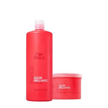 Imagem de Kit Wella Invigo Color Brilliance Shampoo 1l + Máscara 500g