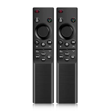 Imagem de [Pacote com 2] Substituição universal para controle remoto de TV Samsung, BN59-01484A, compatível com todos os modelos Samsung Smart TV, QLED, 4K, 8K, quadro, curvo, LED, LCD HDTV (2019-2025), sem