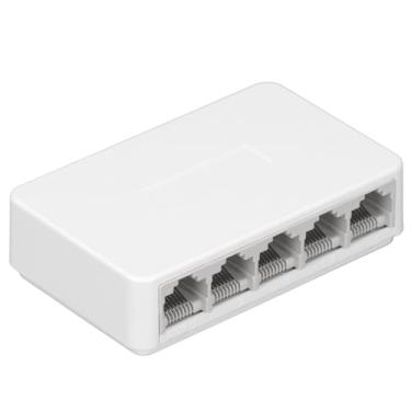 Imagem de Generic Shunt de Hub Ethernet, Ampla Compatibilidade Auto MDI MDIX Ethernet Network Switch 5 Portas para Escritório (Plugue EUA 100‑240V)