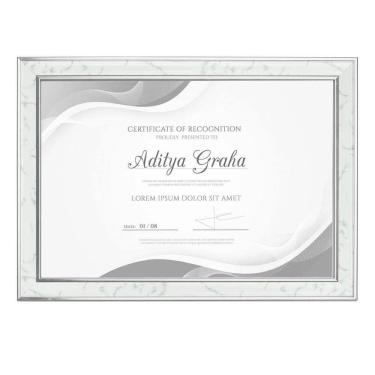 Imagem de Moldura Porta Diploma A4 Detalhe Marmorizado Metálico 5454