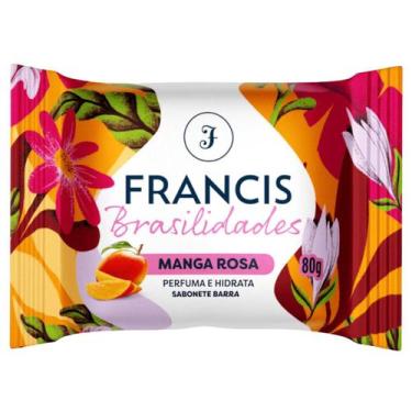 Imagem de Sabonete Francis Perfumado Manga Rosa 80g  Aroma Frutado Leve, Toque M