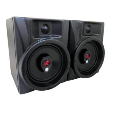 Imagem de 02 caixas de som ambiente passiva para receiver aparelho de som 60W 4 