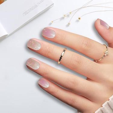 Imagem de Conjunto de 12 peças de adesivos de unhas DIY para mulheres, kit de pontas de unhas reutilizáveis para looks estilosos, festa, viagem, escritório, uso diário, arte em casa ou salão de beleza