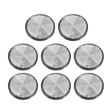 Imagem de Generic 8 Pçs Refletores Traseiros Redondos Parafuso no Raio de Segurança Refletor de Postes de Portão Refletor para Carros, Reboque, Motocicleta, Caminhões, Barco, Bicicleta, Branco
