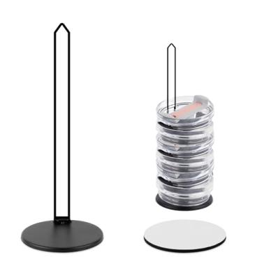 Imagem de Organizador de tampa de copo, com design de até 14 tampas para economia de espaço, suporte de tampa de copo destacável fino vertical para armazenamento de armários e bancadas