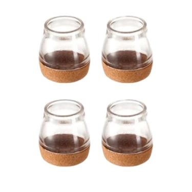 Imagem de Capas de perna de cadeira (pacote com 4) | Copos de feltro para móveis antiderrapantes, proteção contra arranhões e movimento silencioso, protetores de chão para mesas e cadeiras 1-2