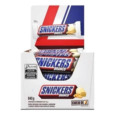 Imagem de Chocolate Snickers Branco com 20 unidades de 42gr