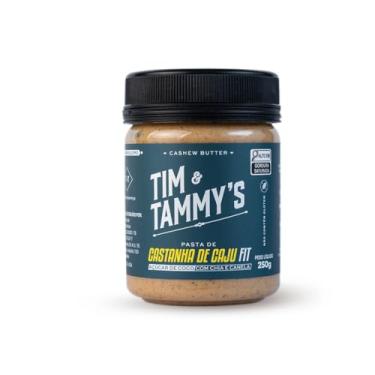 Imagem de Tim & Tammy's Pasta de Castanha de Caju Fit com Chia e Canela, Adoçada com Açúcar de Coco, 250g, Forma em Pasta