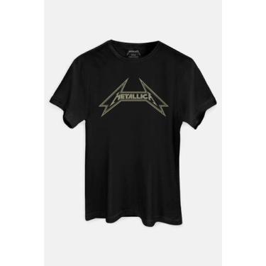 Imagem de Camiseta Metallica Logo - Piticas, P, Preto, Unissex