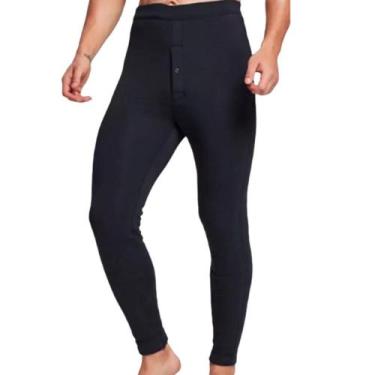 Imagem de Meia Calça Térmica Masculina Frio Inverno Segunda Pele Preto - HR