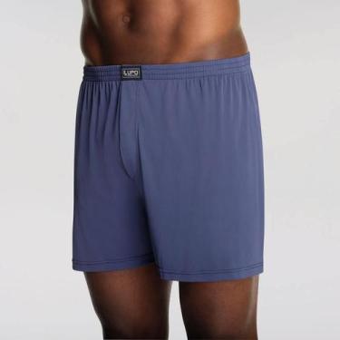 Imagem de Cueca Samba-Canção Liganete Lupo 00713-002 Básica, P, Marinho