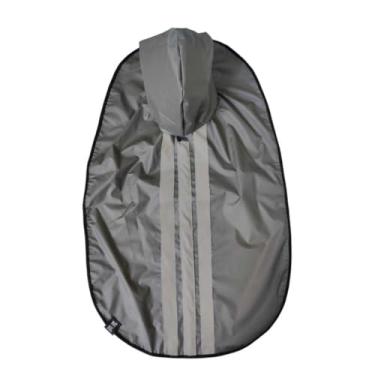 Imagem de Roupas para Cães, Capa de Chuva Pet Cao Impermeável Emborrachada Faixa Refletiva Porte Medio e Grande(Cinza,G1)