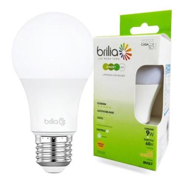 Imagem de Lâmpada Bulbo Led 9W Bivolt E27 Quente 3000K - BRILIA, Bivolt