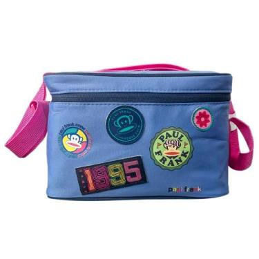 Imagem de Lancheira Térmica Alça Transversal Escolar Paul Frank, Azul