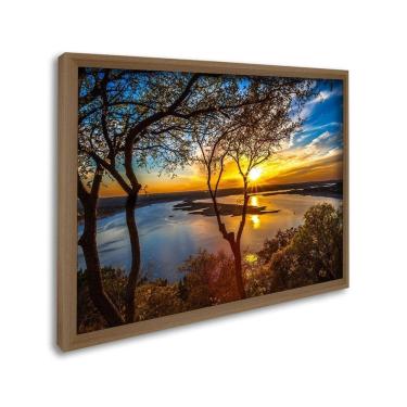 Imagem de Quadro Decorativo Paisagem Anoitecer e Penhasco 1 Tela 60x90 para Sala Quarto Hall