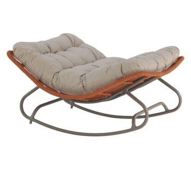 Imagem de Poltrona Balanço Viena Corda Náutica Trama Original Terra Cota