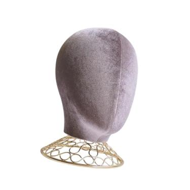 Imagem de harayaa Cabeça de manequim, modelo de cabeça de exibição de peruca com base, cabeça de exibição de chapéu multifuncional, suporte de peruca para exibição de