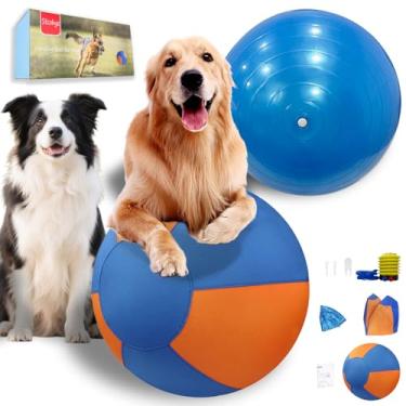 Imagem de Stcohyz Bola de pastoreio para cães, bola alegre durável à prova d'água para cães, brinquedo de treinamento de cães para raças médias e grandes, brinquedos para cães grandes para Collie, pastor
