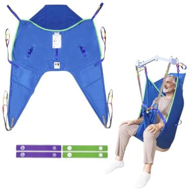 Imagem de EZ Assistive Hoyer Lift Sling, Eslingas De Elevação De Pacientes Para Uso Doméstico, Auxiliares De Transferência Para Deficientes E Idosos, Eslinga De Perna Dividida Com Apoio De Cabeça, Eslinga Hoy