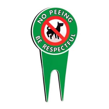 Imagem de RNXRZANK Placa "Proibido Fazer Xixi de Cachorro" com Estaca para Jardim, Ideal para, Quintal Ou Casa de Campo.