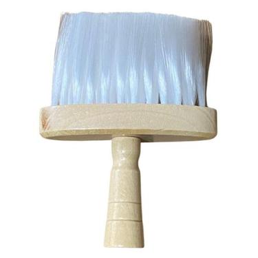Imagem de Espanador Pincel Para Barbeiro Cabeleireiro Cor Branco - Lux Hair