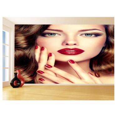 Imagem de Papel De Parede Salão De Beleza Maquiagem Make 3,5M Slb72 - Você Decor