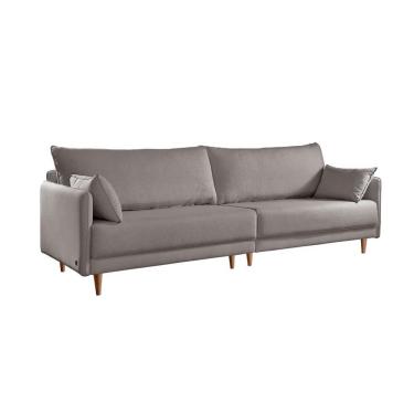 Imagem de Sofá 3 Lugares Vittro Linho Cinza 220 cm