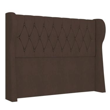 Imagem de Cabeceira Casal Queen Cama Box 160cm Malva Z04 Veludo Marrom - Mpozenato