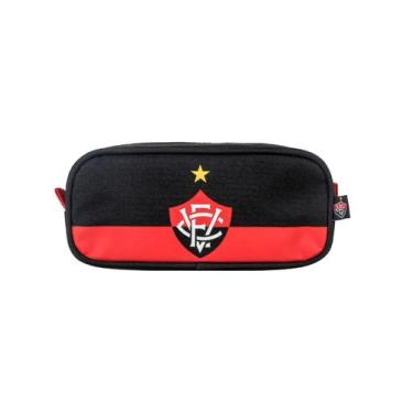 Imagem de Estojo Escolar Penal Duplo Futebol Time Vitória 16564 - Xeryus