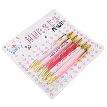 Imagem de GLOGLOW Pacote Com 5 Canetas Esferográficas de Metal Com Ponta Stylus, Tinta Preta de 3,5 Mm, Canetas de Enfermeira Retráteis para Escritório e Escola, Comprimento de,3 Polegadas