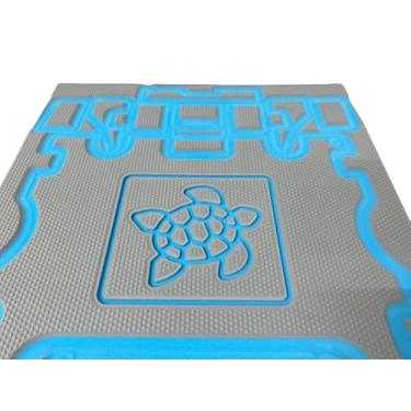 Imagem de Next Level Inc | Almofadas Turtlebox Seadek | Serve apenas para modelo Grande (grande) | Design personalizado de tartaruga | Suporte adesivo | Acessórios para alto-falante Turtlebox | Cinza tempestade