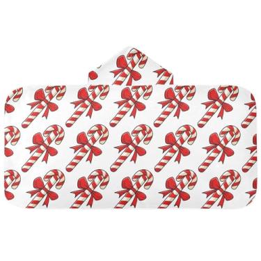 Imagem de Burbuja Toalha de banho com capuz de laço rosa para crianças, toalha de praia de pelúcia macia absorvente para chá de meninas e meninos 3-10 anos, 61 x 127 cm