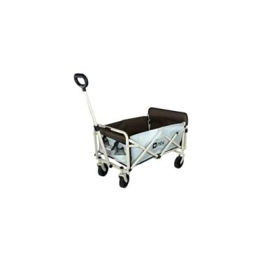 Imagem de Carrinho Dobrável com Capacidade de 80 kg, Bege, Estrutura em Aço com Pintura Epóxi, Tecido Oxford 600D, Rodas 12 cm, Inclui Bolsa de Transporte