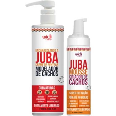 Imagem de Kit Widi Care Juba - Creme de Pentear Modelador de Cachos 500ml + Mousse Criador de Cachos 200ml - Curvaturas 3A/3B/3C - Super Definição e Nutrição