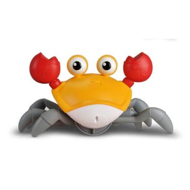 Imagem de Caranguejo Musical Interativo, Brinquedo Eletrônico com Sensor de Movimento, Verde e Laranja, Emite Sons e Música, Ideal para Crianças Pequenas (Laranja)