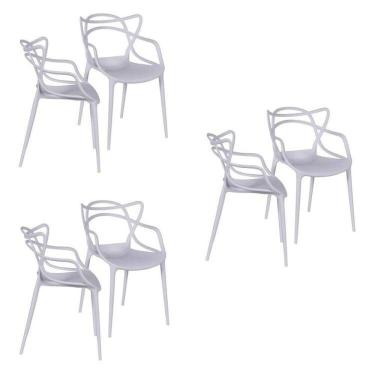 Imagem de Kit com 6 Cadeiras para Sala de Jantar Solna Branco