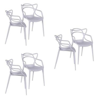 Imagem de Kit com 6 Cadeiras para Sala de Jantar Solna Branco