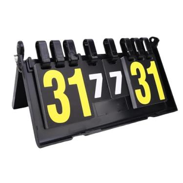 Imagem de XUXHOU Material de Qualidade, Fácil de Pontuar, Placar Estável de 4 Dígitos de Quadro de 4 Dígitos Com Anel de PVC Grosso, Compacto e Portátil para Tênis de Mesa, Badminton, Futebol e Muito Mais