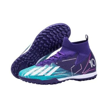 Imagem de Chuteiras De Futebol Unissex De Cano Alto FG TF Com Cravos, Sneakers E