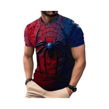 Imagem de Camiseta Masculina Marvel 3D Homem-Aranha Com Estampa Gráfica De Super