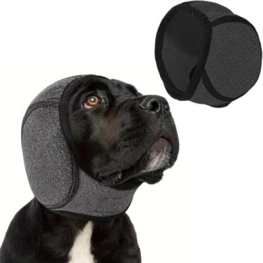 Imagem de Protetor de orelhas de cachorro ajustável, calmante, alívio de ansiedade, alívio de ansiedade, cachecol quente de inverno para chuveiro, suprimentos para animais de estimação, fogos de artifício de