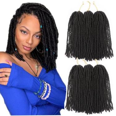 Imagem de Cabelo pré-enrolado Faux Locs WIGNEE 12", curto, 120 fios