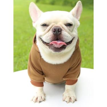 Imagem de Moletom com capuz para cães de inverno com bolsos, roupas quentes para cães pequenos, chihuahua, casaco, roupas, filhotes, gatos, (M)