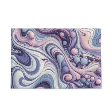 Imagem de Quebra-cabeça de 1000 peças de mármore líquido abstrato lavanda jogo de arte de parede para adultos e adolescentes