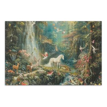 Imagem de Quebra-cabeça de 1000 peças, flores coloridas, cena da natureza, presente faça você mesmo, quebra-cabeça com bolsa de armazenamento de malha, quebra-cabeça engraçado para adultos